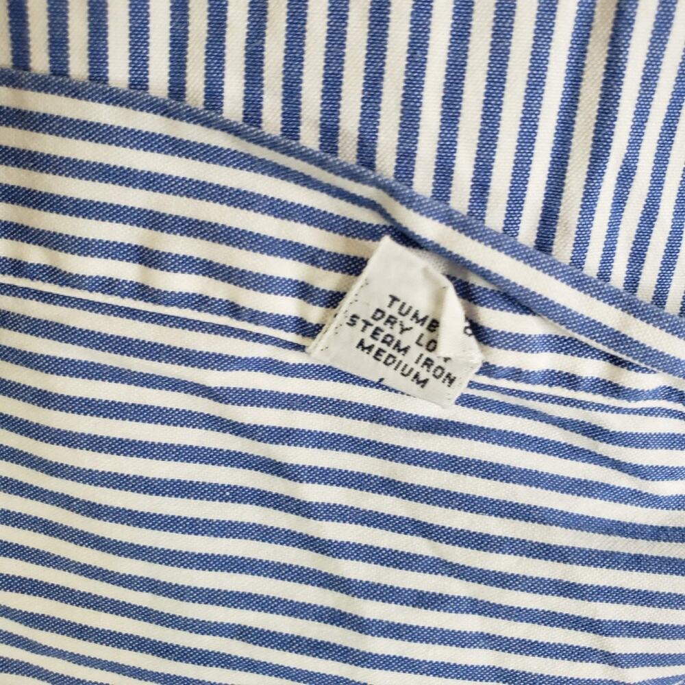 Polo Ralph Lauren Oxford Shirt Mens Size XXL LS Button Down Yarmouth Blue Stripe - Picture 5 of 9
